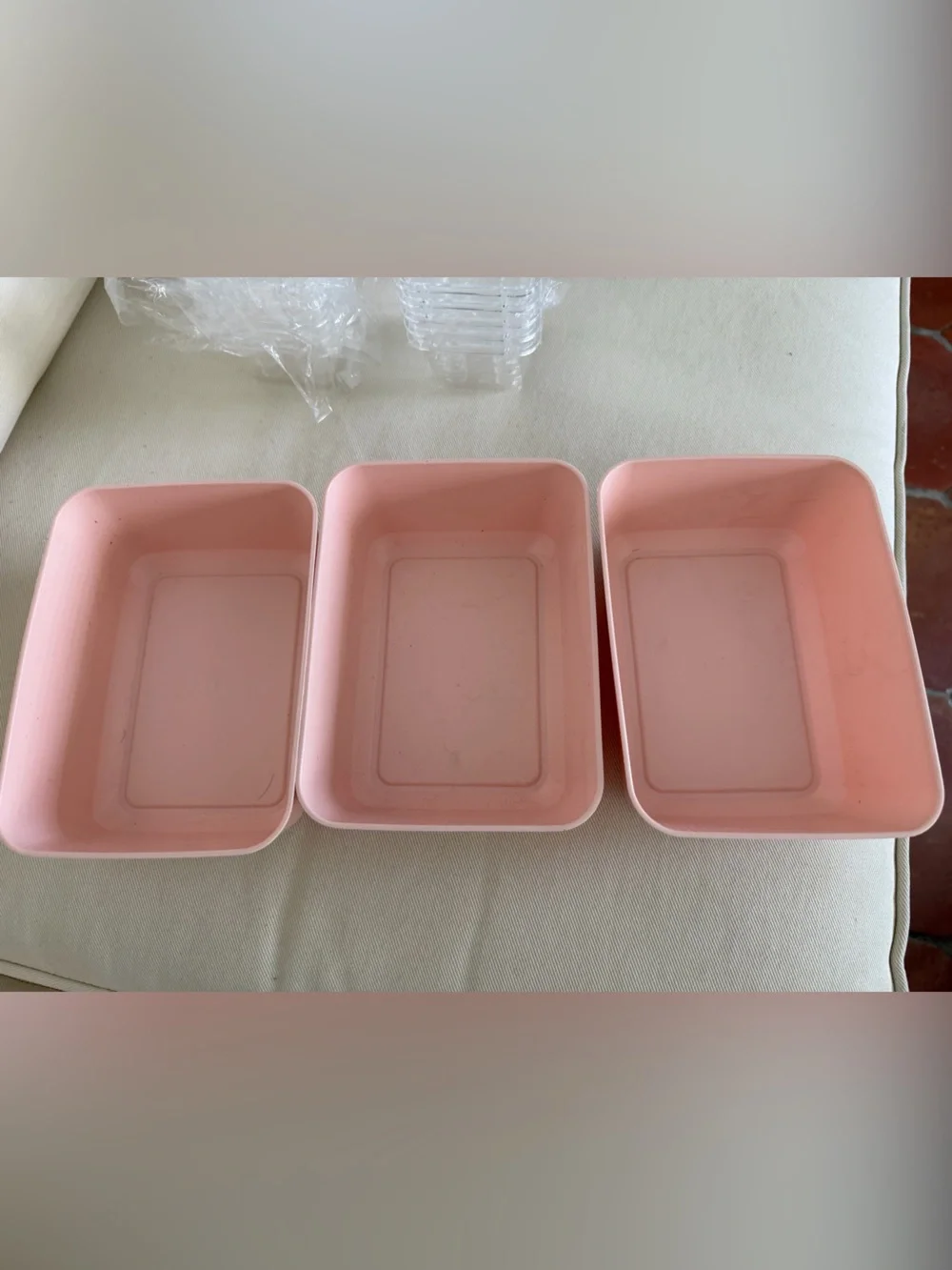 Pink and Clear Desk and Drawer Organizer